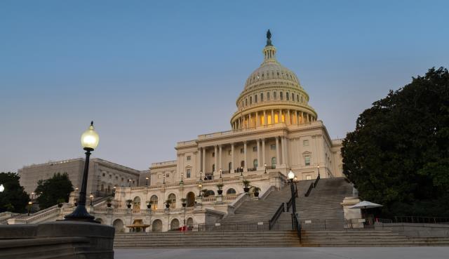 U.S. Capitol Building at Dusk